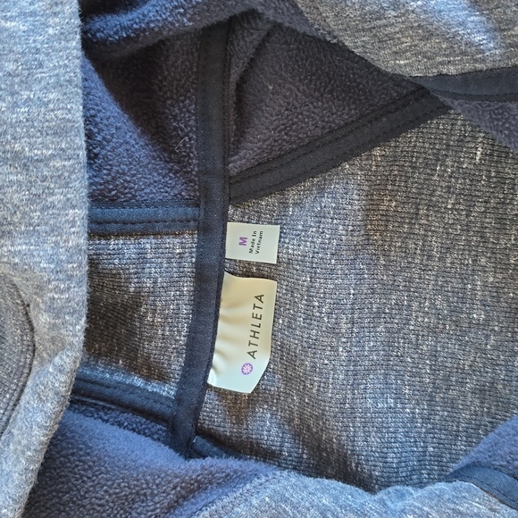 Athleta CYA Heathered Blue Hoodie Sweatshirt- M - Picture 2 of 12